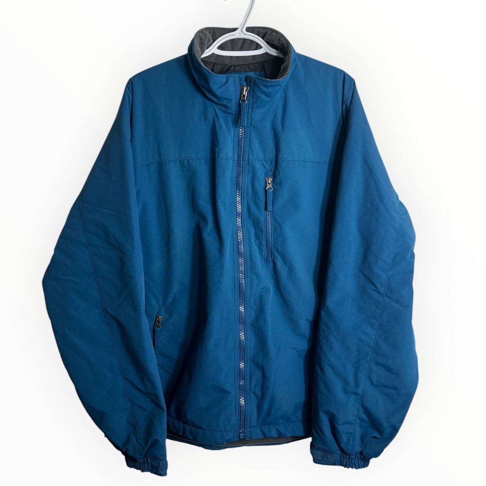 Duluth Trading Co Shoreman Fleece Lined Jacket Teal Blue Mens L 3237-34